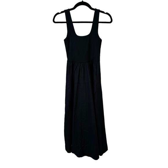 NWT Everlane Womens The Riviera Midi Dress Fit and Flare Black XXS Minimalist - Picture 2 of 14
